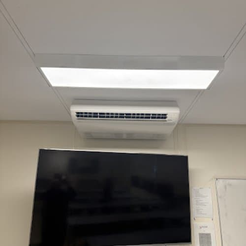 Neatly installed wall-mounted air conditioning indoor unit